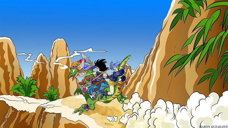 Dragonball digitale Tapete, Dragon Ball, Dragon Ball Z, Bulma (Dragon Ball), Goku, HD-Hintergrundbild