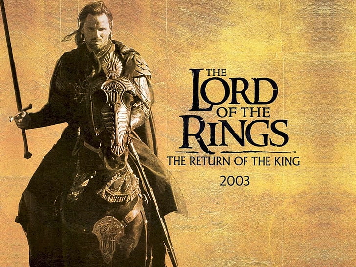 films, Le Seigneur des anneaux: Le retour du roi, Aragorn, Viggo Mortensen, sépia, Fond d'écran HD