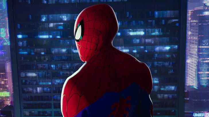 spiderman menjadi ayat laba-laba, 2018 film, film, spiderman, film animasi, hd, 4k, Wallpaper HD