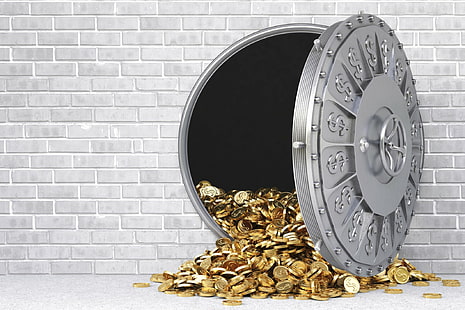 Bitcoin, Münzen, Computer, Internet, Geld, HD-Hintergrundbild HD wallpaper