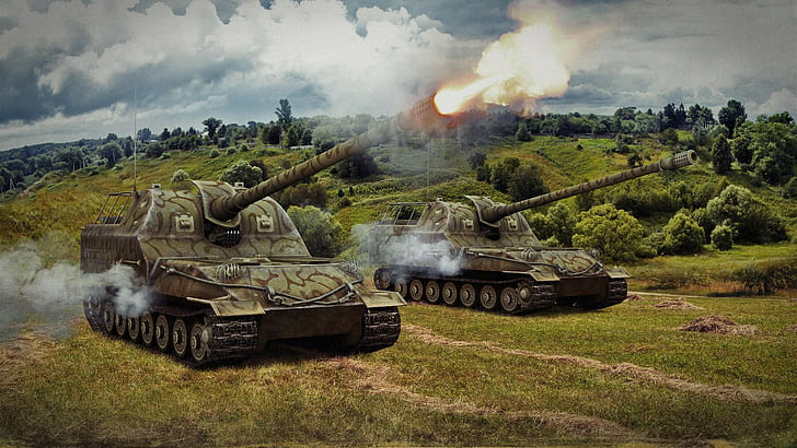 عالم الدبابات ، الدبابات ، المناورات ، ألعاب الفيديو ، Obj. 261، خلفية HD