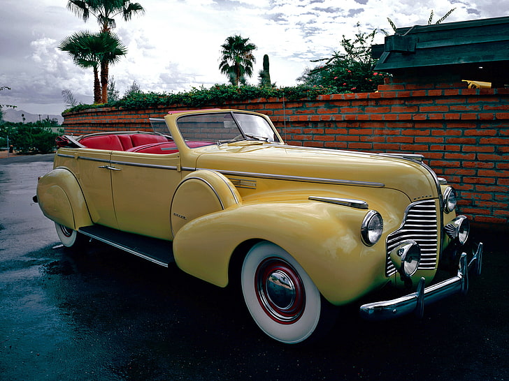 1940, 81da, buick, cabriolet, fastback, limitée, luxe, phaeton, rétro, Fond d'écran HD