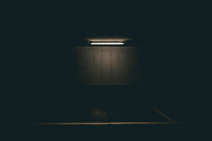 dark background, dark, spotlights, black, HD wallpaper