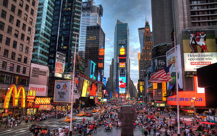 Times Square New York Usa City Cities Neon G 2560×1600, HD wallpaper