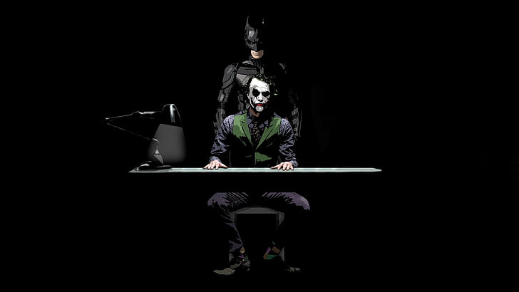 Batman e Joker carta da parati digitale, film, Batman, The Dark Knight, Joker, MessenjahMatt, Sfondo HD
