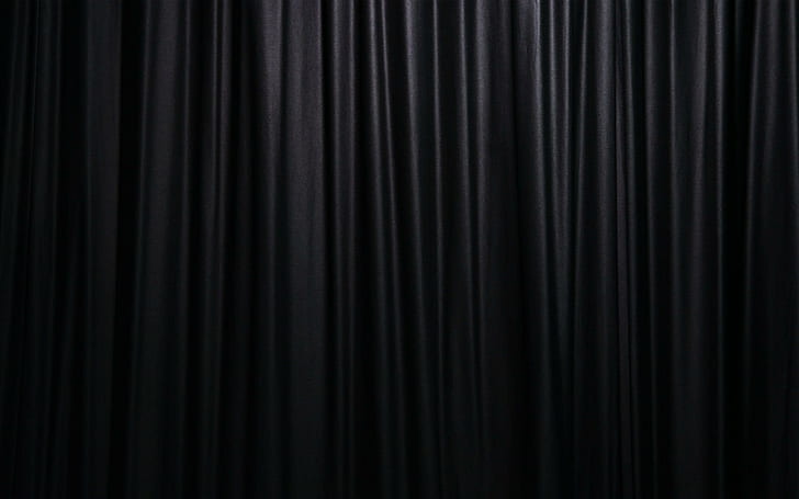 Cortina preta, têxtil preta, fotografia, 2560x1600, cortina, HD papel de parede