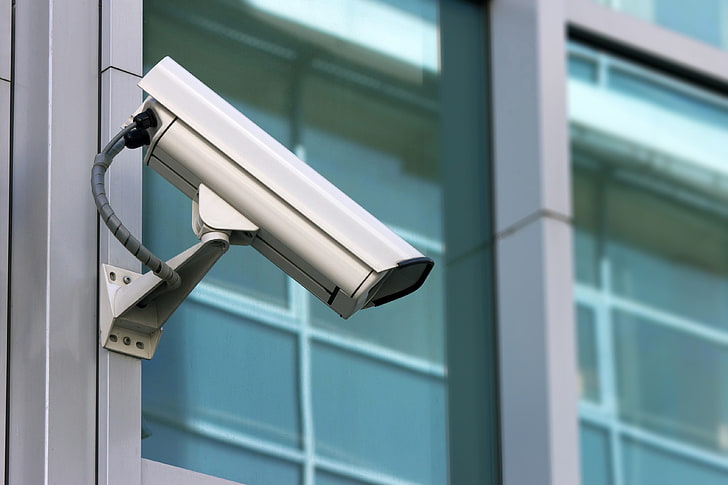 cámara de vigilancia blanca, cctv, cámara, seguridad, Fondo de pantalla HD