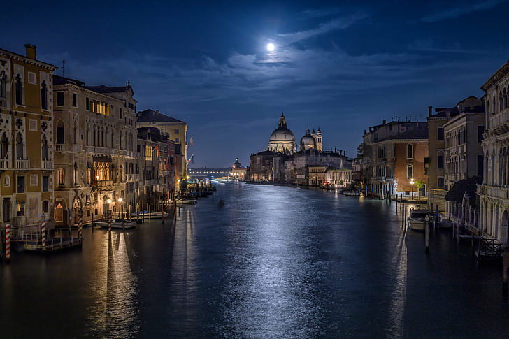 แม่น้ำที่ล้อมรอบด้วยอาคารในตอนกลางคืน, santa maria della salute, Venice, Italy, santa maria della salute, Venice, Italy, Santa Maria della Salute, Church, Accademia Bridge, Venice Italy, แม่น้ำ, อาคาร, ตอนกลางคืน, การถ่ายภาพกลางคืน, พระจันทร์เต็มดวง, เวนิสอิตาลี, เวนิส - อิตาลี, อิตาลี, คลอง, สถาปัตยกรรม, ยุโรป, เรือกอนโดลา, วัฒนธรรมอิตาลี, แกรนด์คาแนล - เวนิส, สถานที่ที่มีชื่อเสียง, cityscape, การเดินทาง, การท่องเที่ยว, น้ำ, ฉากในเมือง, เวเนโต, วอลล์เปเปอร์ HD