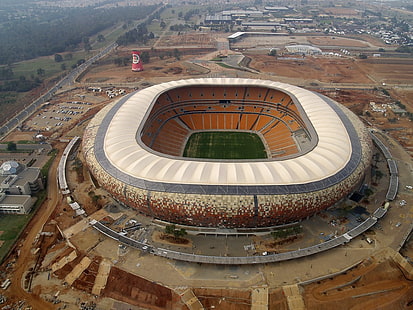 スタジアム、ヨハネスブルグ、南アフリカ共和国、空撮、 HDデスクトップの壁紙 HD wallpaper