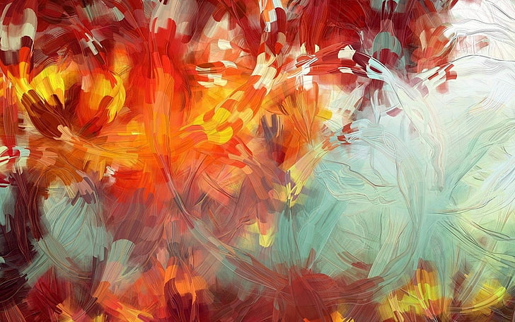 abstrak, karya seni, berwarna-warni, Wallpaper HD