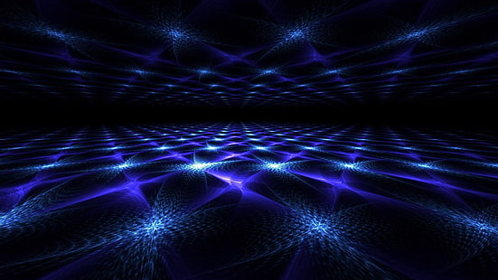 lila und blaue LED-Leuchten, Licht, abstrakt, dunkel, Raum, HD-Hintergrundbild HD wallpaper