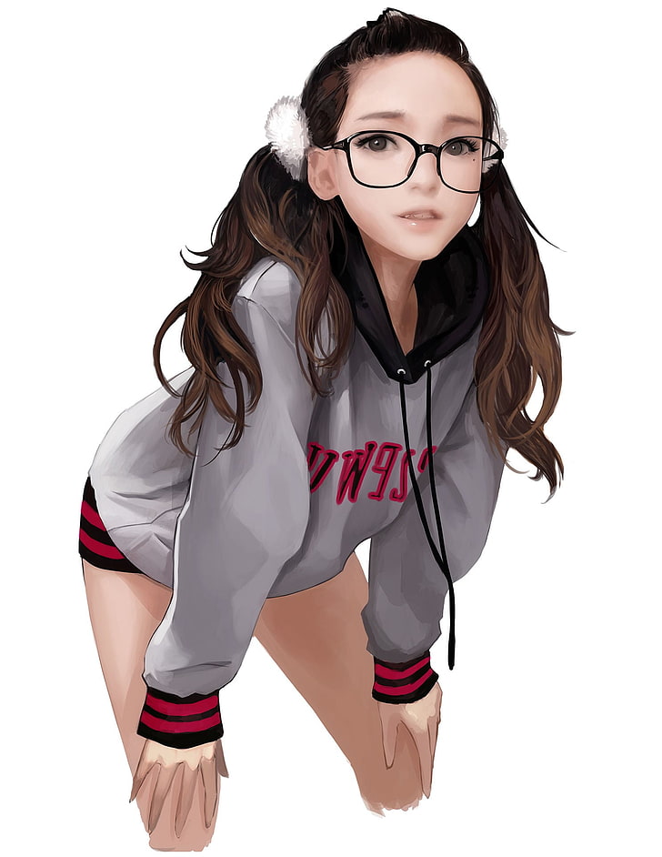 ilustrasi gadis berambut cokelat, 2D, anime, Wallpaper HD, wallpaper seluler