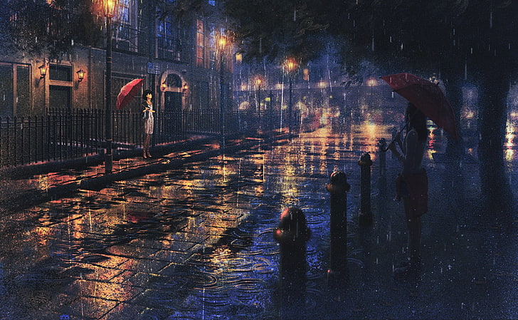 Anime Umbrella Rain Hd Wallpapers Free Download Wallpaperbetter