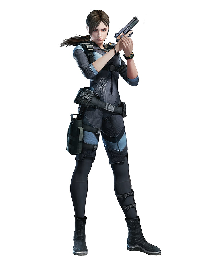 Frau hält halbautomatische Pistole Spielfigur, Resident Evil, Resident Evil Revalations, Jill Valentine, HD-Hintergrundbild, Handy-Hintergrundbild
