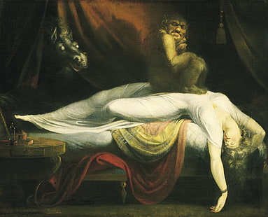 Кошмар Генри Фузели, картина «Обезьяна на женщине», «Искусство и креатив», искусство, HD обои HD wallpaper