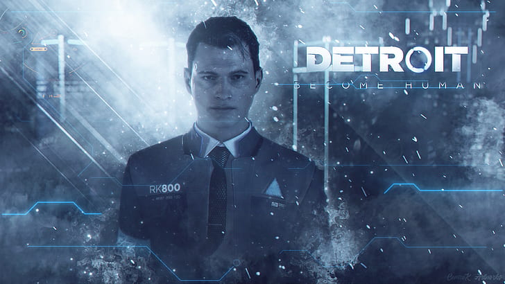 Detroit se torna humano, games art, Detroit: Torne-se Humano, Connor (Detroit: Torne-se Humano), HD papel de parede