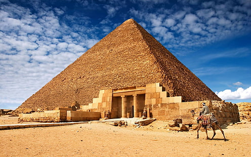 ピラミッド、エジプト、古代、砂漠、 HDデスクトップの壁紙 HD wallpaper