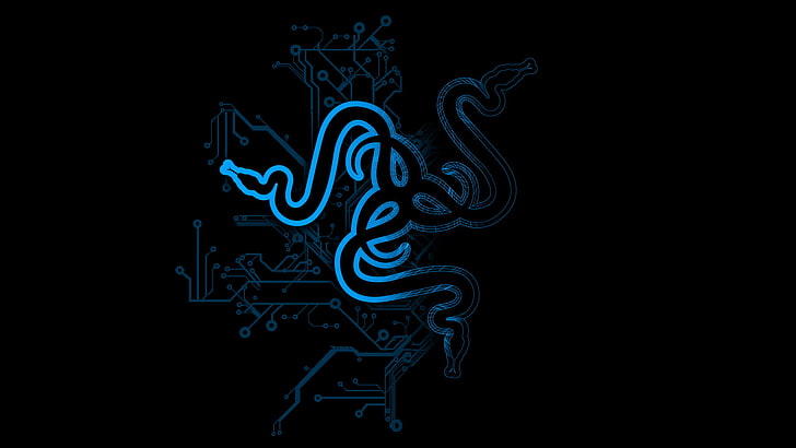 Logo Razer, Bleu, Logo, Razer, Hi-Tech, Fond d'écran HD