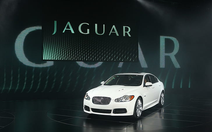 2010 Jaguar XFR 6, white jaguar sedan, 2010, jaguar, HD wallpaper