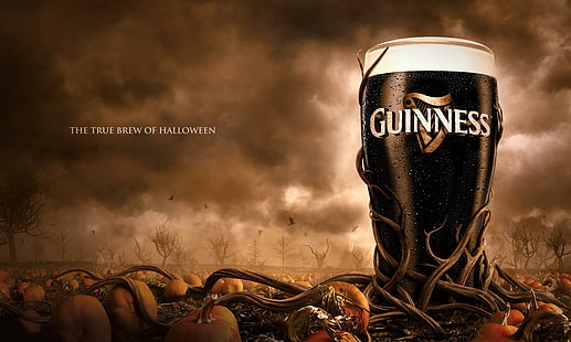 Halloween Guinness Beer Alcohol Pumpkins Magazine, bevande, alcol, birra, guinness, halloween, rivista, zucche, Sfondo HD HD wallpaper