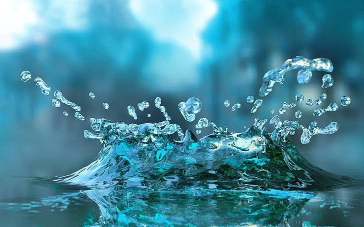 agua, gotas, naturaleza, Wallpaper HD
