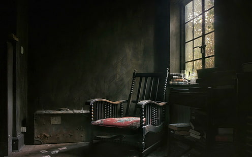 pokój, okno, wnętrze, krzesło, Tapety HD HD wallpaper