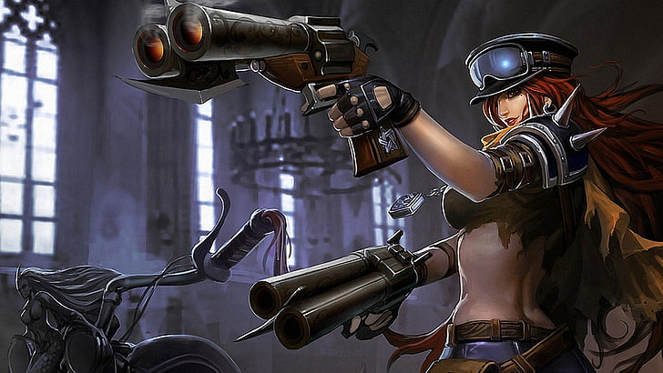 animated gunner wallpaper, Video Game, League Of Legends, Miss Fortune (League Of Legends), HD wallpaper