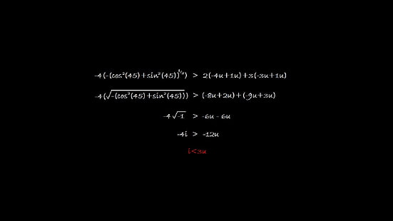 fondo negro con superposición de texto, cita, amor, matemáticas, fórmula, minimalismo, Fondo de pantalla HD HD wallpaper