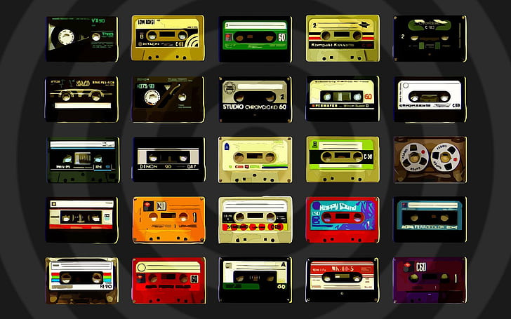 オーディオ、カセット、ラジオ、テープ、テープ、 HDデスクトップの壁紙
