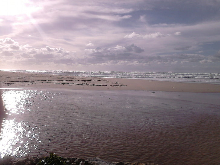 الشاطئ ، الأمواج ، الرمال ، البحر ، المناظر الطبيعية، خلفية HD