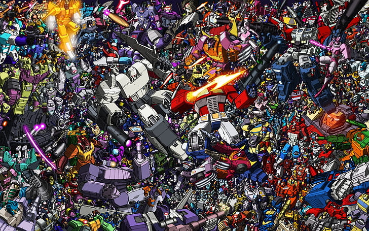 Transformers Optimus Prime Megatron HD ، كارتون / فكاهي ، محولات ، برايم ، أوبتيموس ، ميجاترون، خلفية HD