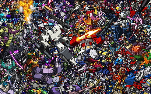 Transformers Optimus Prime Megatron HD, cartoni animati / fumetti, trasformatori, prime, optimus, megatron, Sfondo HD HD wallpaper