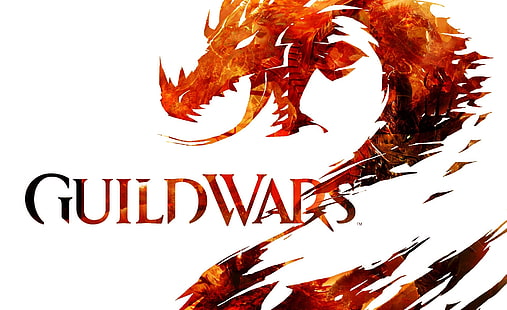 Logo Guild Wars 2, logo Guildwars, gry, Guild Wars, guild wars 2, gw2, logo guild wars 2, Tapety HD HD wallpaper