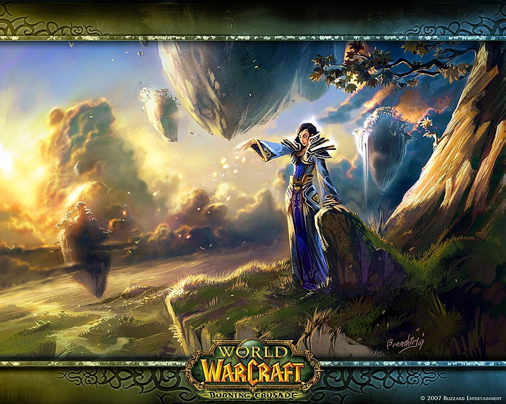 World of Warcraft, video game, gadis fantasi, Wallpaper HD