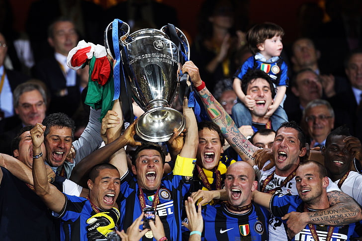 silver trophy, Inter, Champions League, international, Internazionale, HD wallpaper