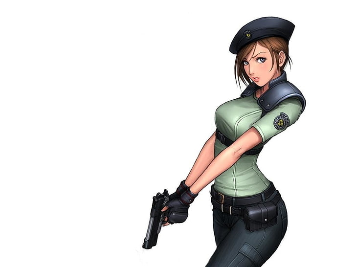 женский персонаж аниме, аниме, круто, пистолет, женщина, HD обои
