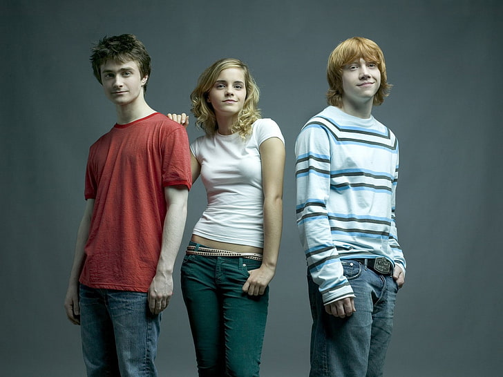 Emma Watson, Daniel Radcliffe, Rupert Grint, HD masaüstü duvar kağıdı