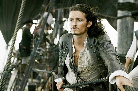 Pirates Of The Caribbean, Pirates Of The Caribbean: Dead Man's Chest, Orlando Bloom, Will Turner, HD wallpaper HD wallpaper