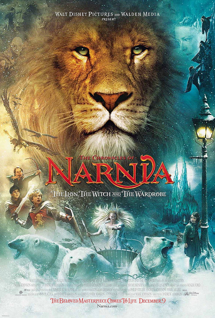 1narnia, adventure, Book, chronicles, Disney, family, fantasy, lion, narnia, poster, series, HD wallpaper