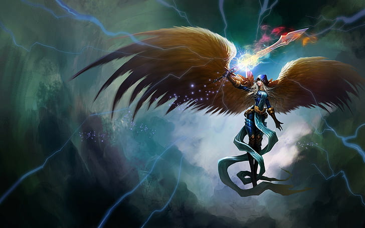 angel, Kayle (League of Legends), HD wallpaper