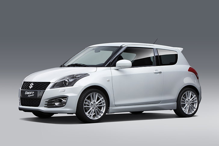 Suzuki Swift Sport, white Suzuki Swift 3-door hatchback, Cars, Suzuki, white, HD wallpaper