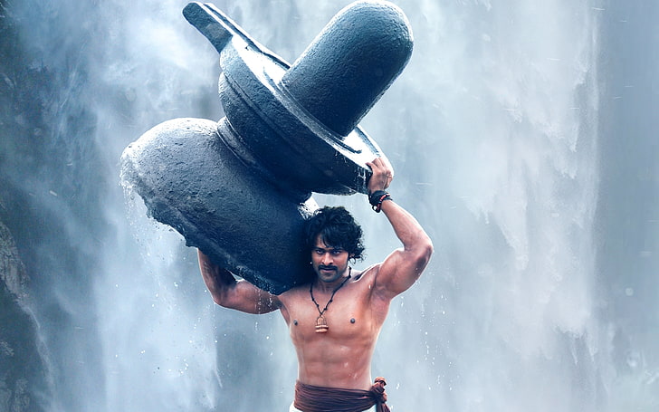 Prabhas Shivudu Baahubali, schwarzes Shiva Lingam, Filme, Bollywood-Filme, Bollywood, 2015, HD-Hintergrundbild