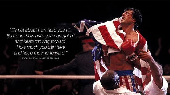  Rocky (movie), Rocky Balboa, quote, Sylvester Stallone, HD wallpaper HD wallpaper