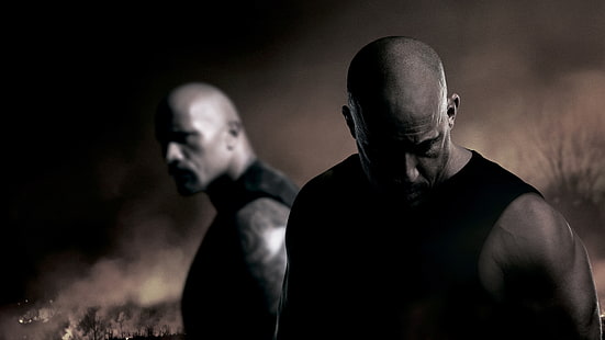 The Fate of the Furious, Vin Diesel, Dwayne Johnson, Fast and Furious 8, HD tapet HD wallpaper