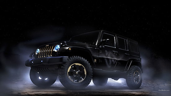 schwarzer Jeep Wrangler, Jeep Wrangler, Jeep, Auto, Fahrzeug, HD-Hintergrundbild HD wallpaper