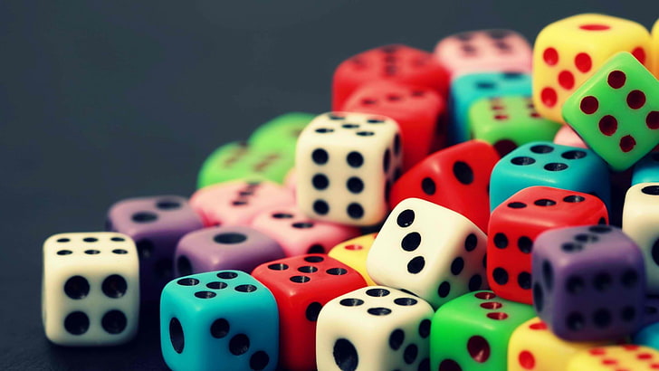 dice game, dice, games, recreation, tabletop game, cube, colorful, HD wallpaper