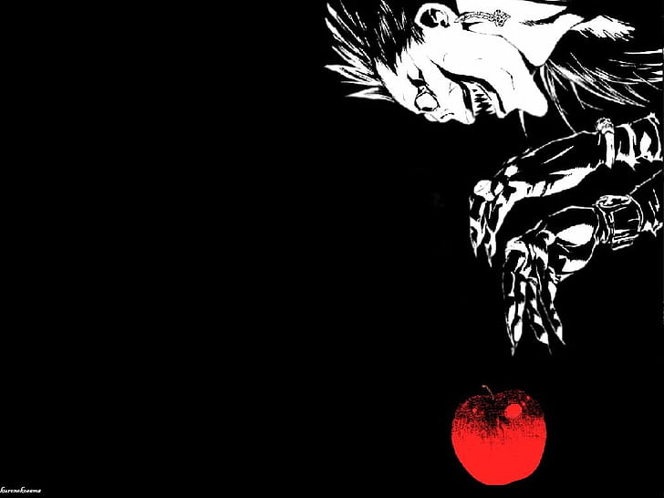 death note ryuk apples 1024x768 Anime Death Note HD Art, death note, Ryuk, Fondo de pantalla HD