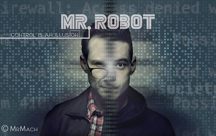 Bay Robot, Elliot (Bay Robot), Christian Slater, Rami Malek, HD masaüstü duvar kağıdı