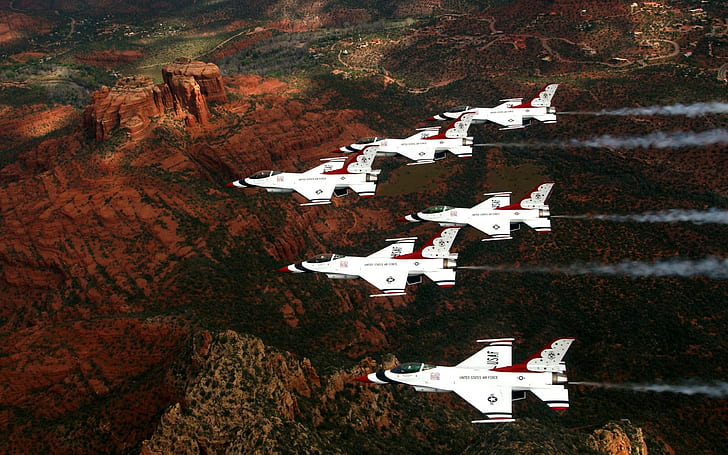 самолет, военный, самолет, General Dynamics F-16 Fighting Falcon, HD обои