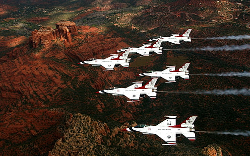 aircraft, military, airplane, General Dynamics F-16 Fighting Falcon, HD wallpaper HD wallpaper